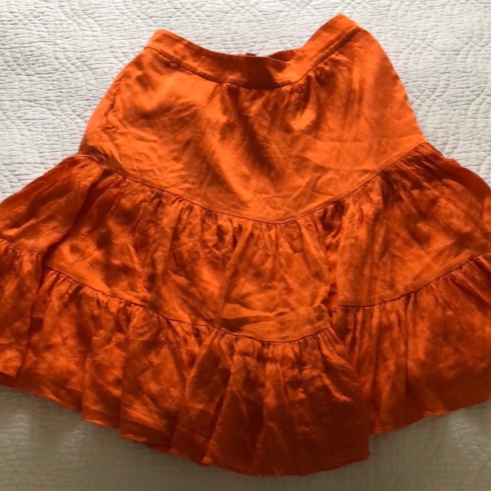 Lily Pulitzer Silk Orange Skirt